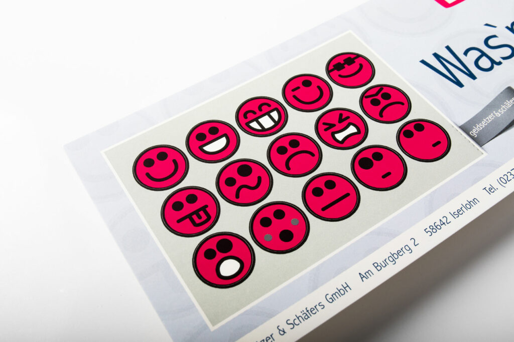 Referenz Geldsetzer & Schäfers Emoji-Stickerkarte