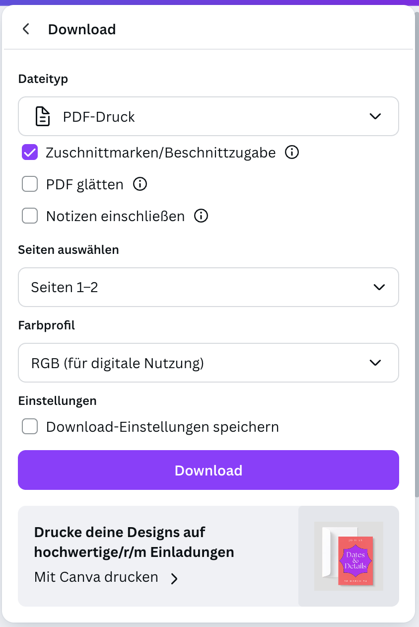 Druckvorlagen mit Canva erstellen – So geht’s richtig - geldsetzer